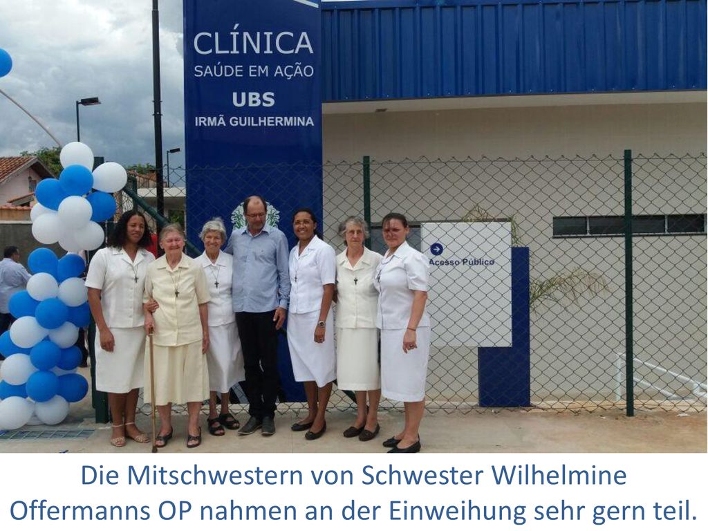 Die Mitschwestern von Schwester Wilhelmine Offermanns OP nahmen an der Einweihung sehr gern teil.