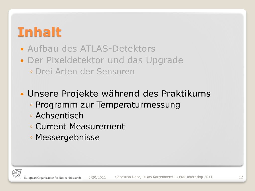 Inhalt Aufbau des ATLAS-Detektors Der Pixeldetektor und das Upgrade