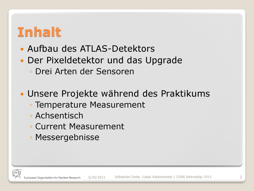 Inhalt Aufbau des ATLAS-Detektors Der Pixeldetektor und das Upgrade