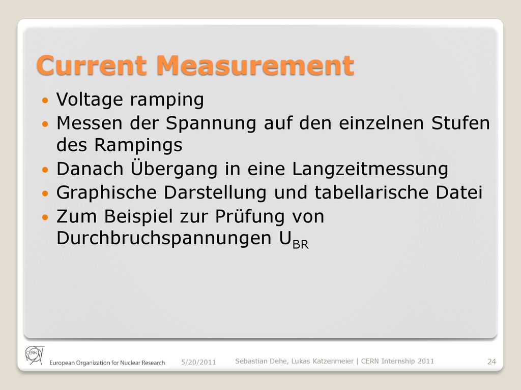 Current Measurement Voltage ramping