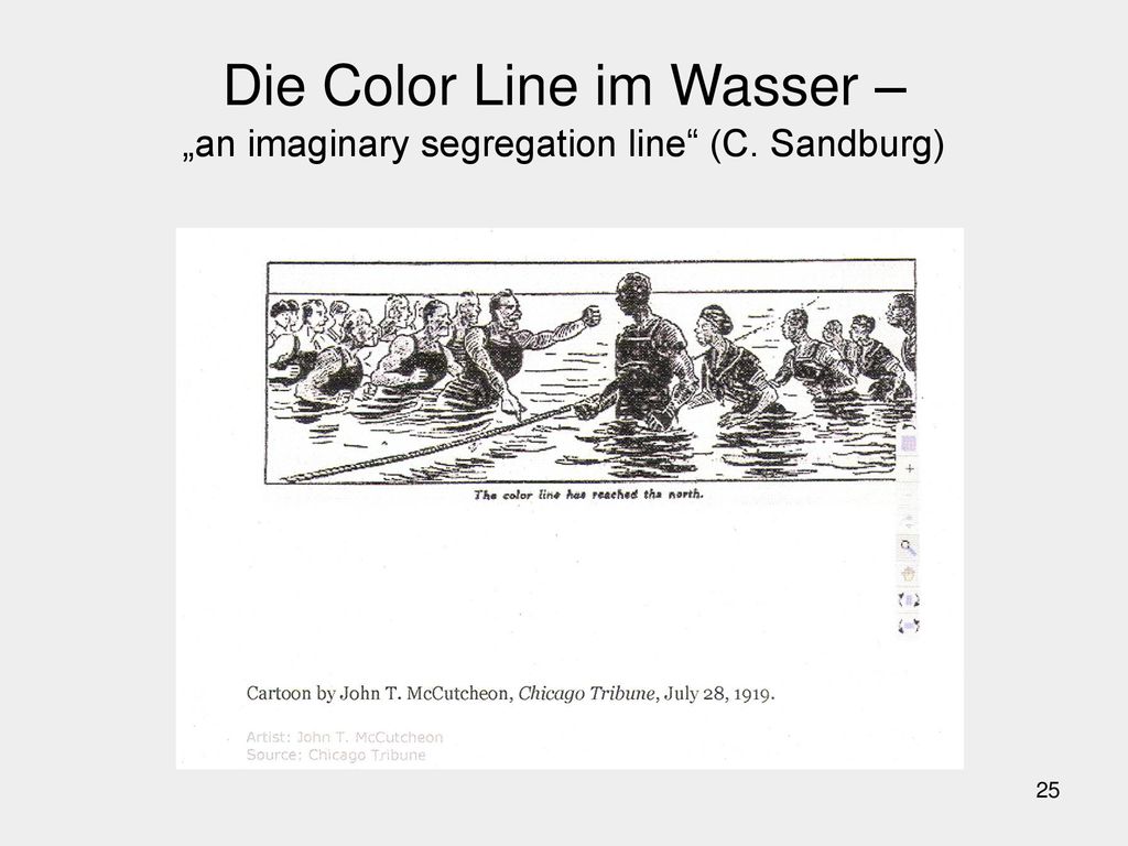 Die Color Line im Wasser – „an imaginary segregation line (C