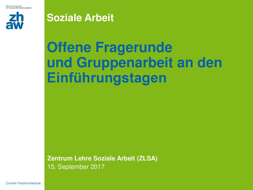 Offene Fragerunde und Gruppenarbeit an den Einführungstagen
