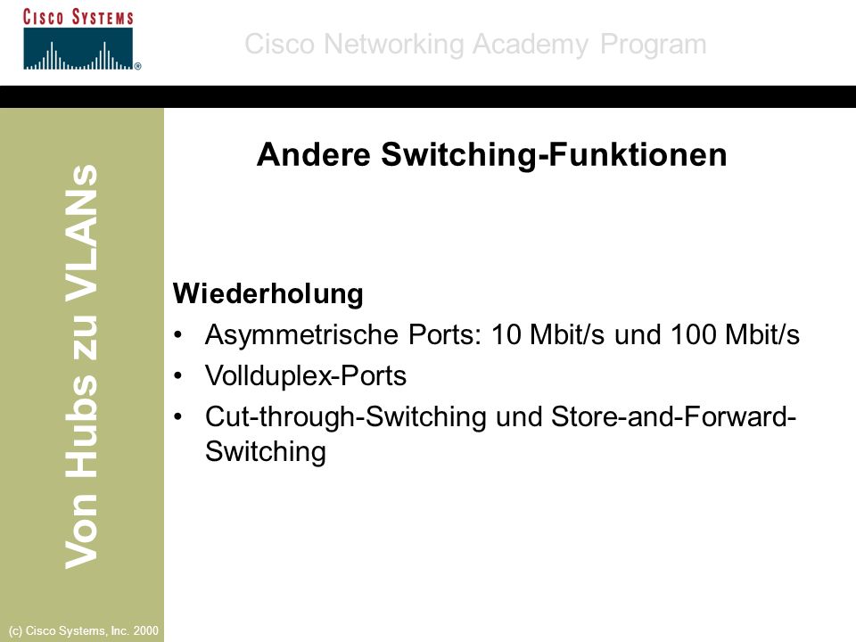 Andere Switching-Funktionen
