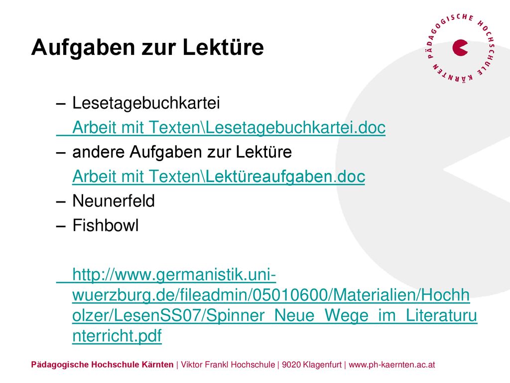 Aufgaben zur Lektüre Lesetagebuchkartei