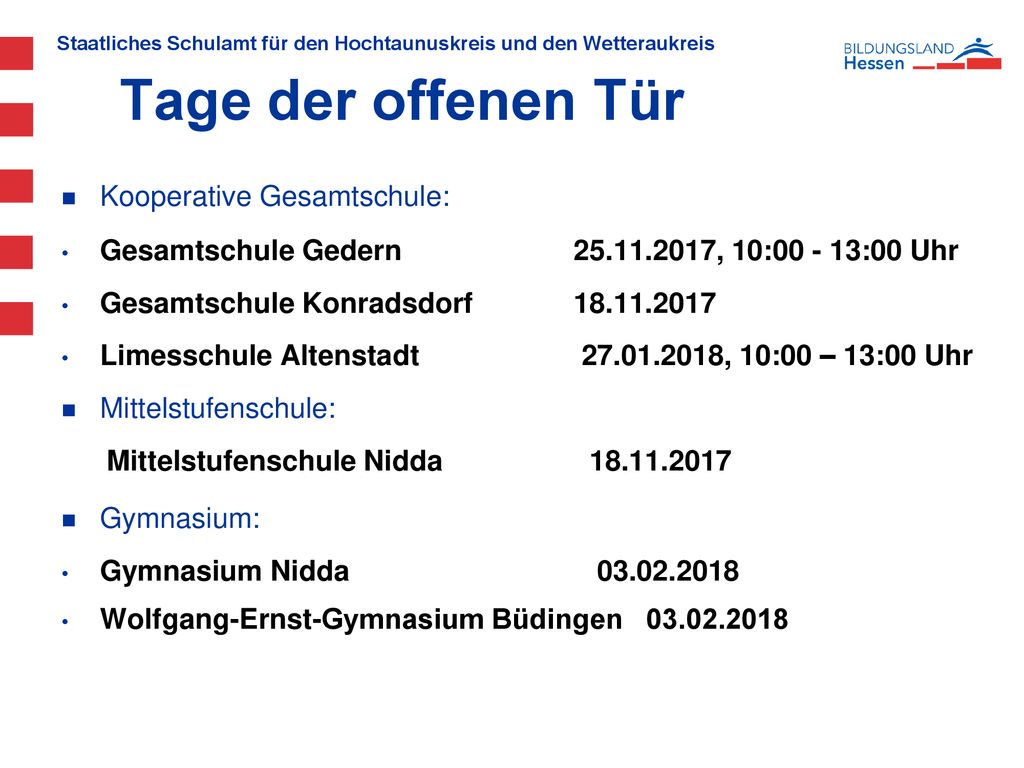 Tage der offenen Tür Kooperative Gesamtschule: