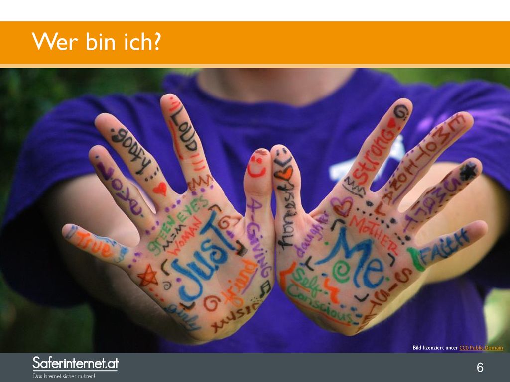 Wer bin ich Welche Spuren hinterlasse ich im Netz Welche möchte ich hinterlassen Wie erkenne ich andere Personen im Internet