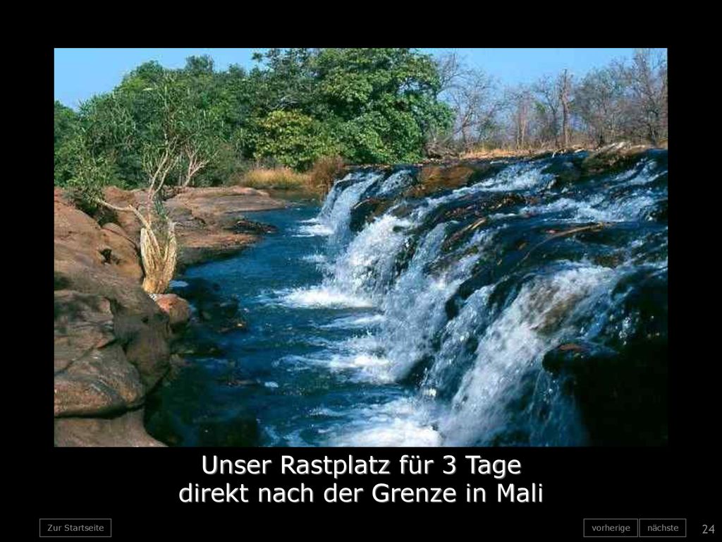 Unser Rastplatz für 3 Tage direkt nach der Grenze in Mali