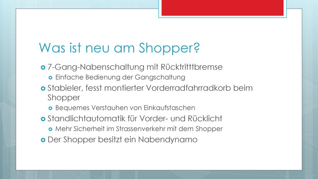 Was ist neu am Shopper 7-Gang-Nabenschaltung mit Rücktritttbremse