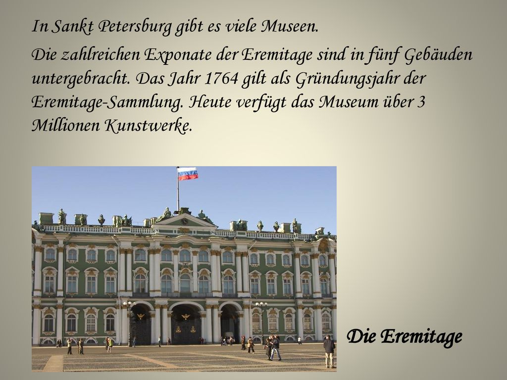 Die Eremitage In Sankt Petersburg gibt es viele Museen.