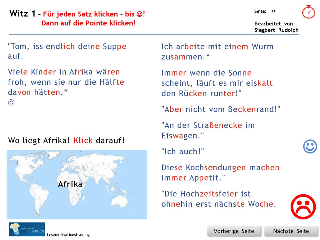   Witz 1 – Für jeden Satz klicken – bis !