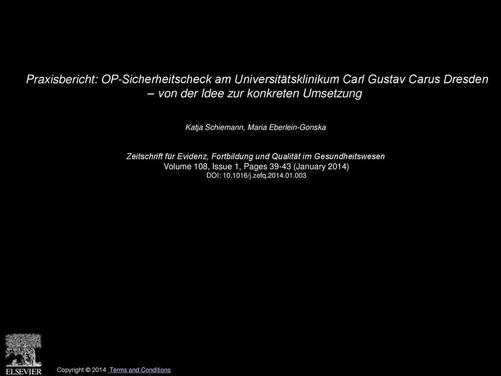 Praxisbericht: OP-Sicherheitscheck am Universitätsklinikum Carl Gustav Carus Dresden – von der Idee zur konkreten Umsetzung