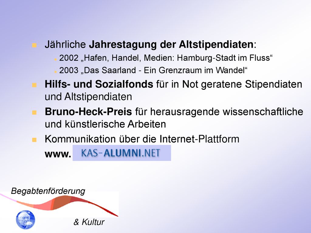 Jährliche Jahrestagung der Altstipendiaten:
