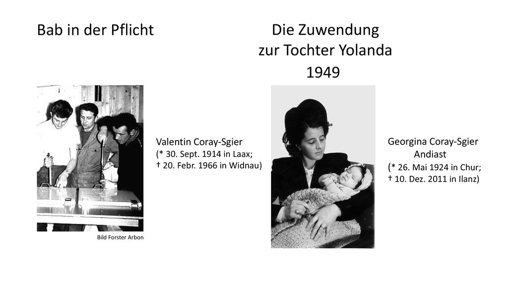 Bab in der Pflicht Die Zuwendung zur Tochter Yolanda 1949