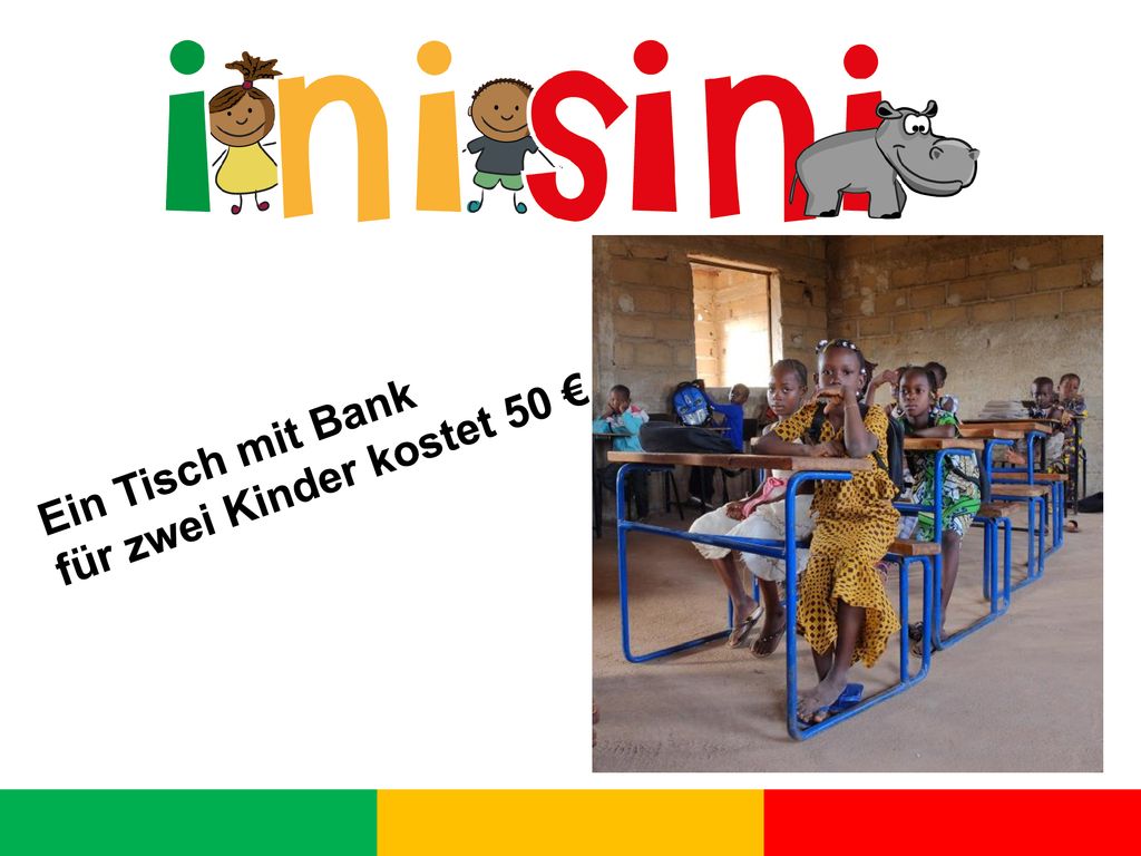 Ein Tisch mit Bank für zwei Kinder kostet 50 €