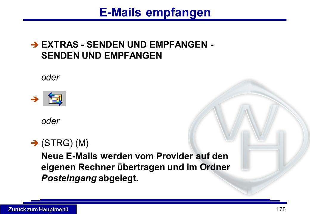 s empfangen EXTRAS - SENDEN UND EMPFANGEN - SENDEN UND EMPFANGEN