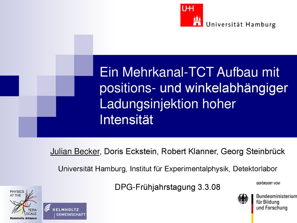 Ein Mehrkanal-TCT Aufbau mit positions- und winkelabhängiger Ladungsinjektion hoher Intensität