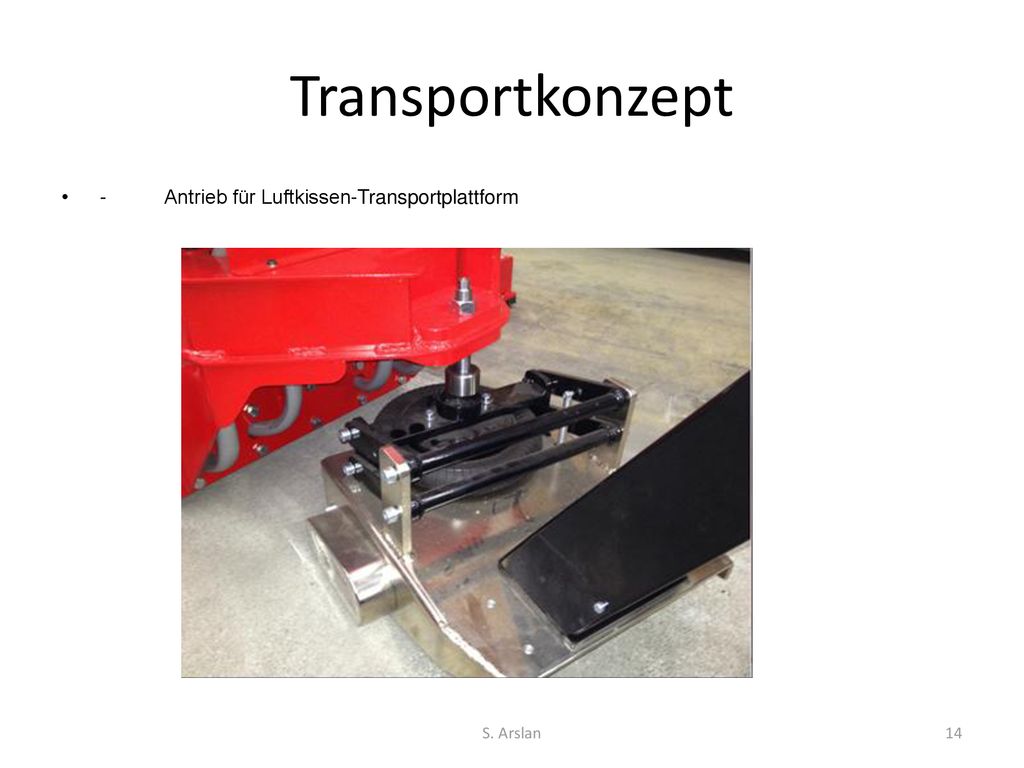 Transportkonzept - Antrieb für Luftkissen-Transportplattform S. Arslan