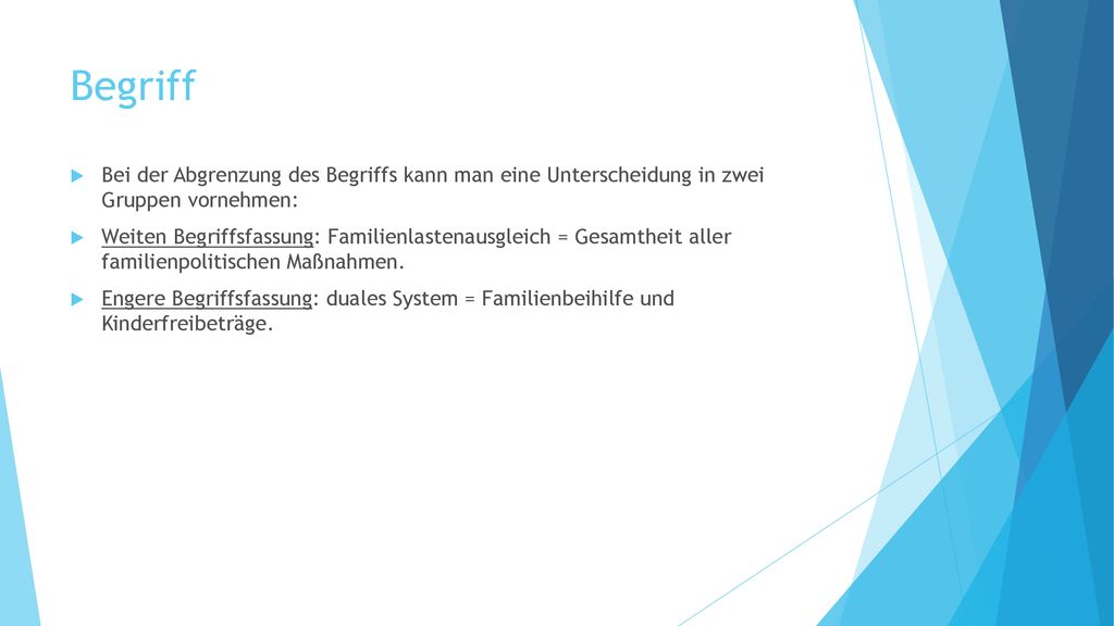 Begriff Bei der Abgrenzung des Begriffs kann man eine Unterscheidung in zwei Gruppen vornehmen: