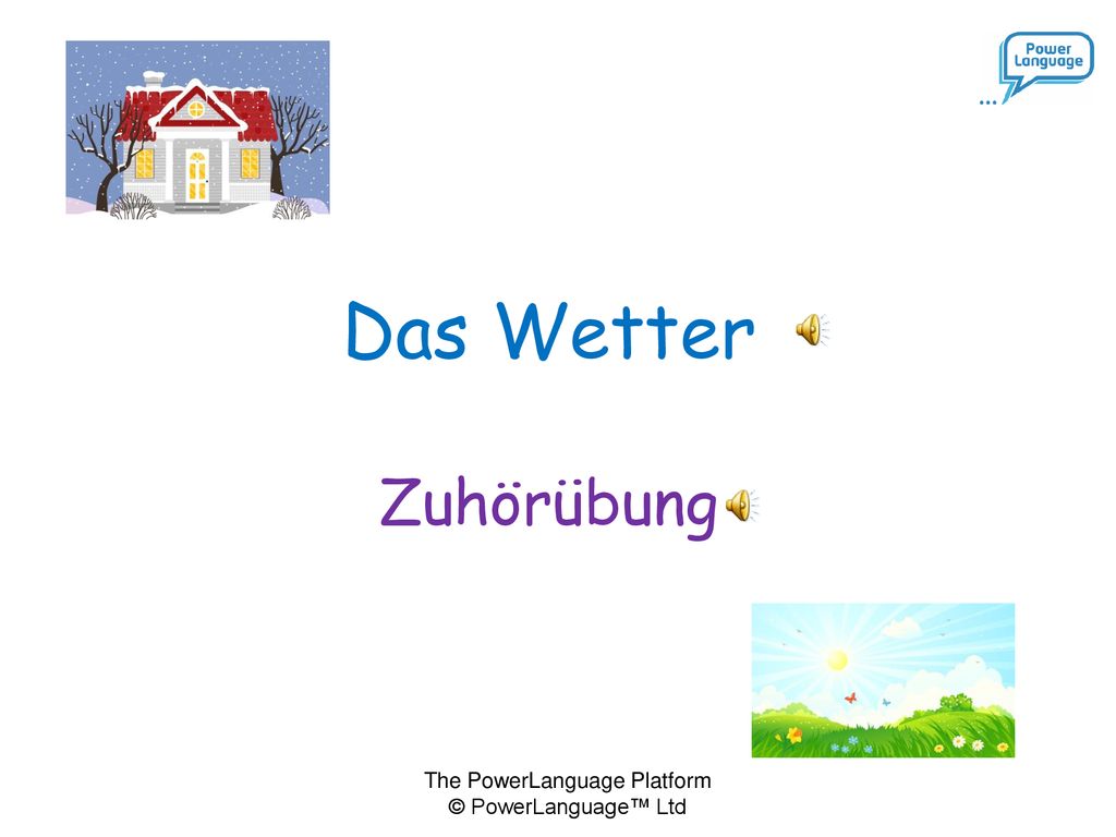 Das Wetter Zuhörübung Listening activity