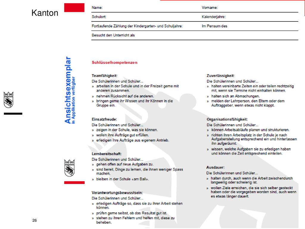 Erziehungsdirektion des Kantons Bern / Amt für Kindergarten, Volksschule und Beratung