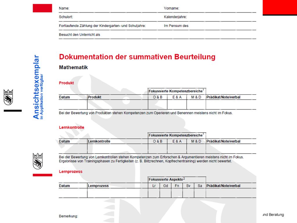 Erziehungsdirektion des Kantons Bern / Amt für Kindergarten, Volksschule und Beratung