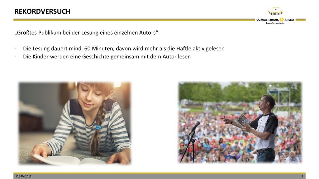 Rekordversuch „Größtes Publikum bei der Lesung eines einzelnen Autors