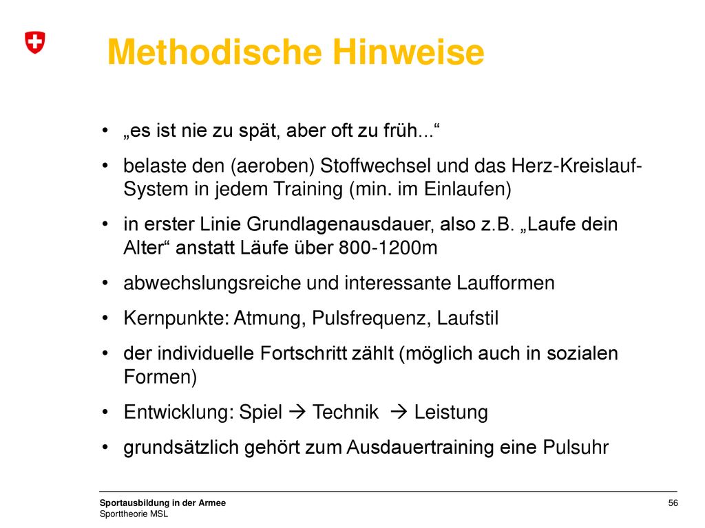 Methodische Hinweise „es ist nie zu spät, aber oft zu früh...