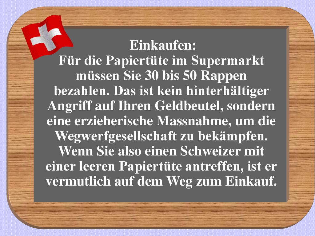 Einkaufen: Für die Papiertüte im Supermarkt müssen Sie 30 bis 50 Rappen bezahlen.