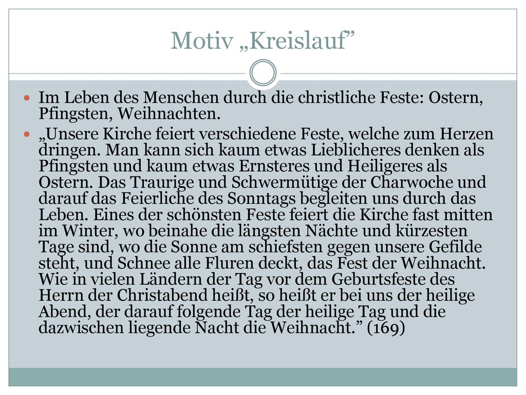 Motiv „Kreislauf Im Leben des Menschen durch die christliche Feste: Ostern, Pfingsten, Weihnachten.