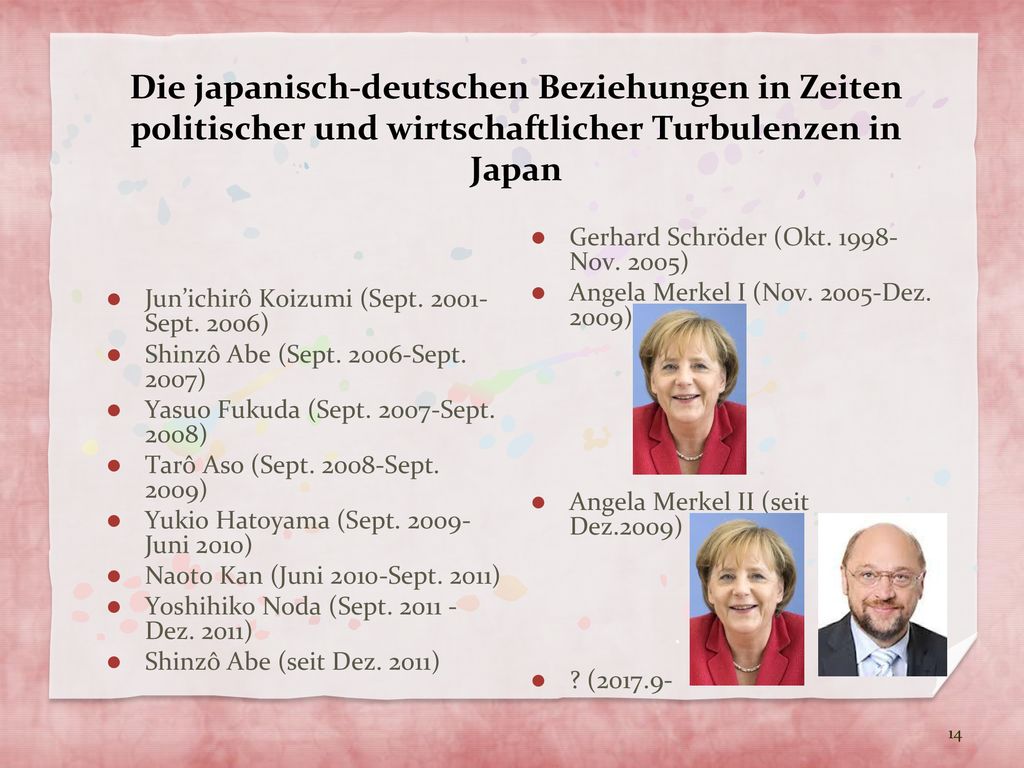 Die japanisch-deutschen Beziehungen in Zeiten politischer und wirtschaftlicher Turbulenzen in Japan