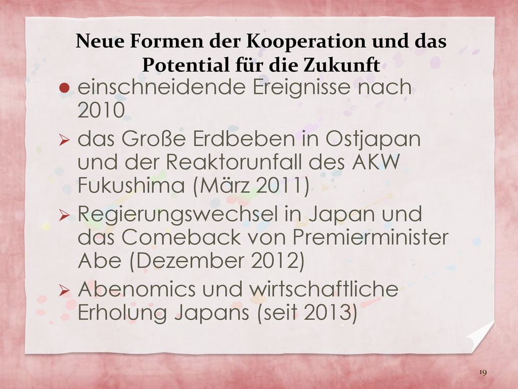 Neue Formen der Kooperation und das Potential für die Zukunft