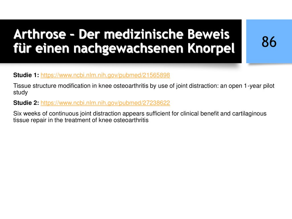 Arthrose – Der medizinische Beweis für einen nachgewachsenen Knorpel