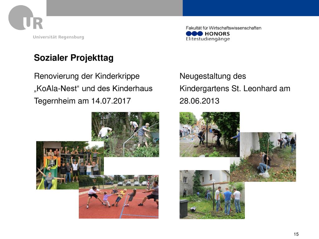 Sozialer Projekttag Renovierung der Kinderkrippe „KoAla-Nest und des Kinderhaus Tegernheim am