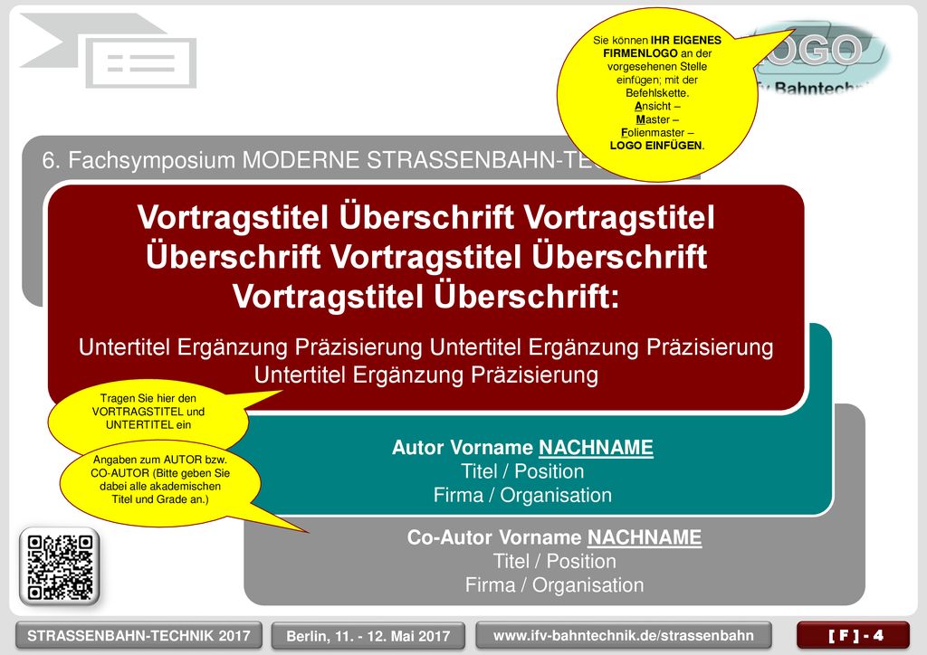 Autor Vorname NACHNAME Co-Autor Vorname NACHNAME