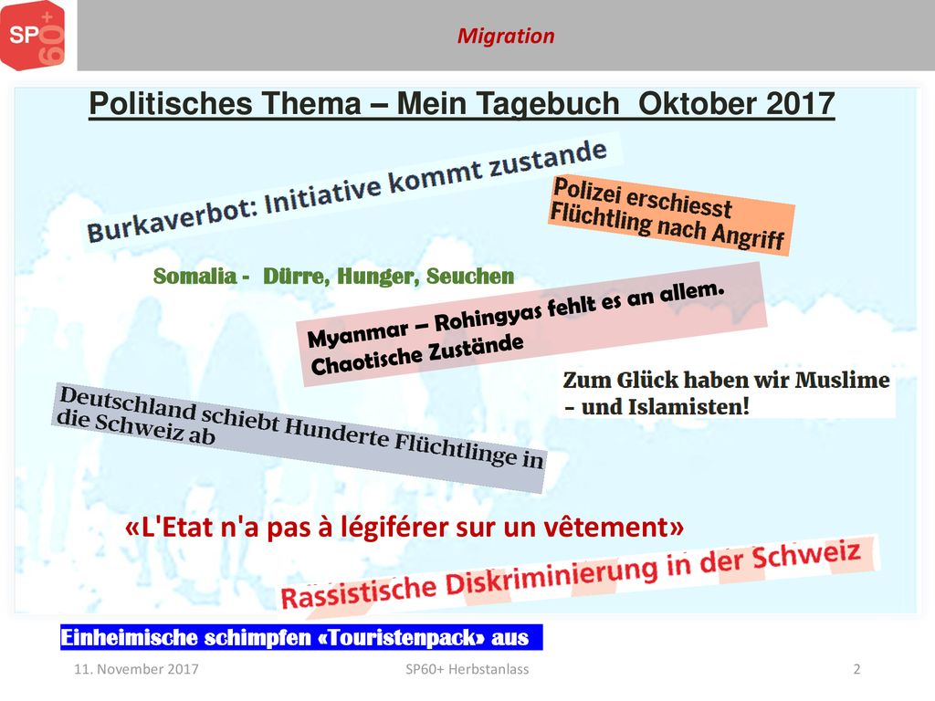 Politisches Thema – Mein Tagebuch Oktober 2017