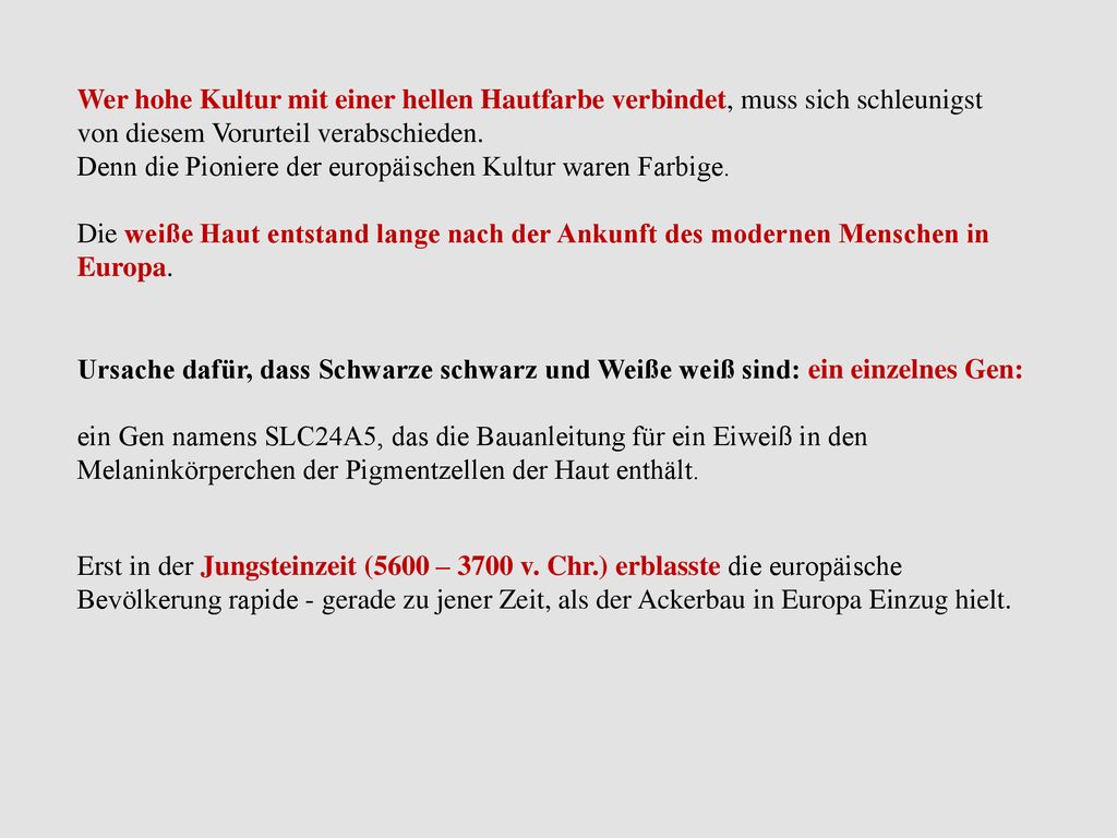 Wer hohe Kultur mit einer hellen Hautfarbe verbindet, muss sich schleunigst von diesem Vorurteil verabschieden.