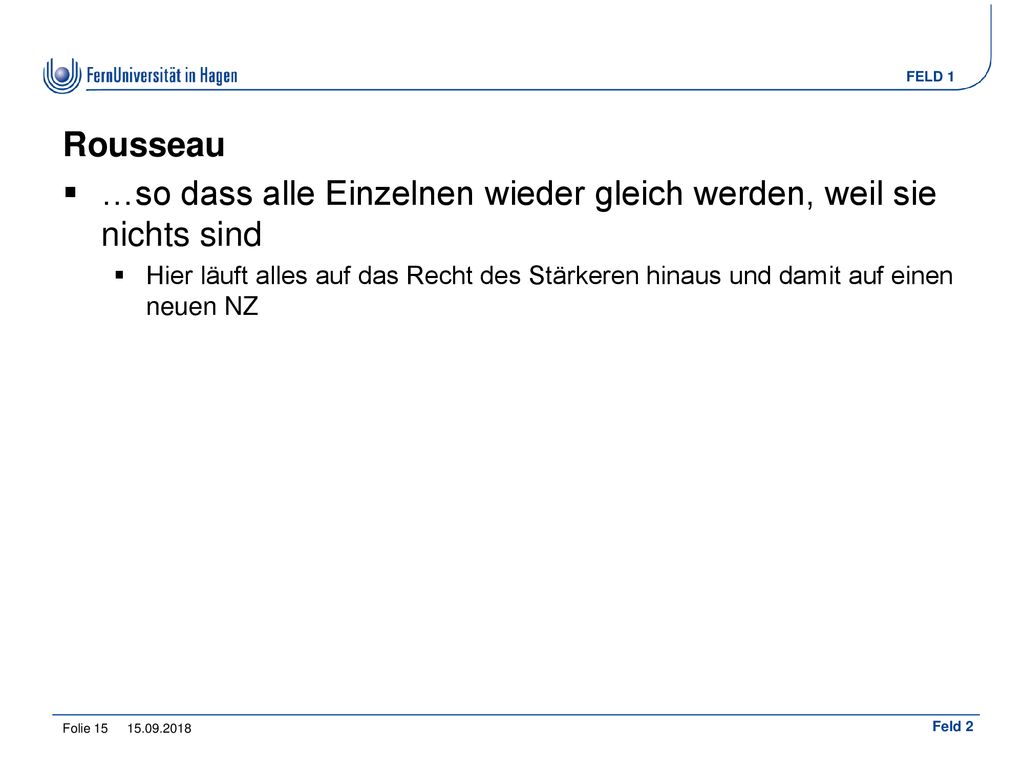 …so dass alle Einzelnen wieder gleich werden, weil sie nichts sind