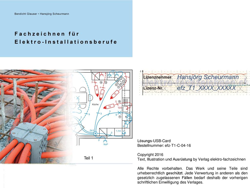 Lösungs-USB-Card Bestellnummer: efz-T1-C Copyright Text, Illustration und Ausrüstung by Verlag elektro-fachzeichnen.