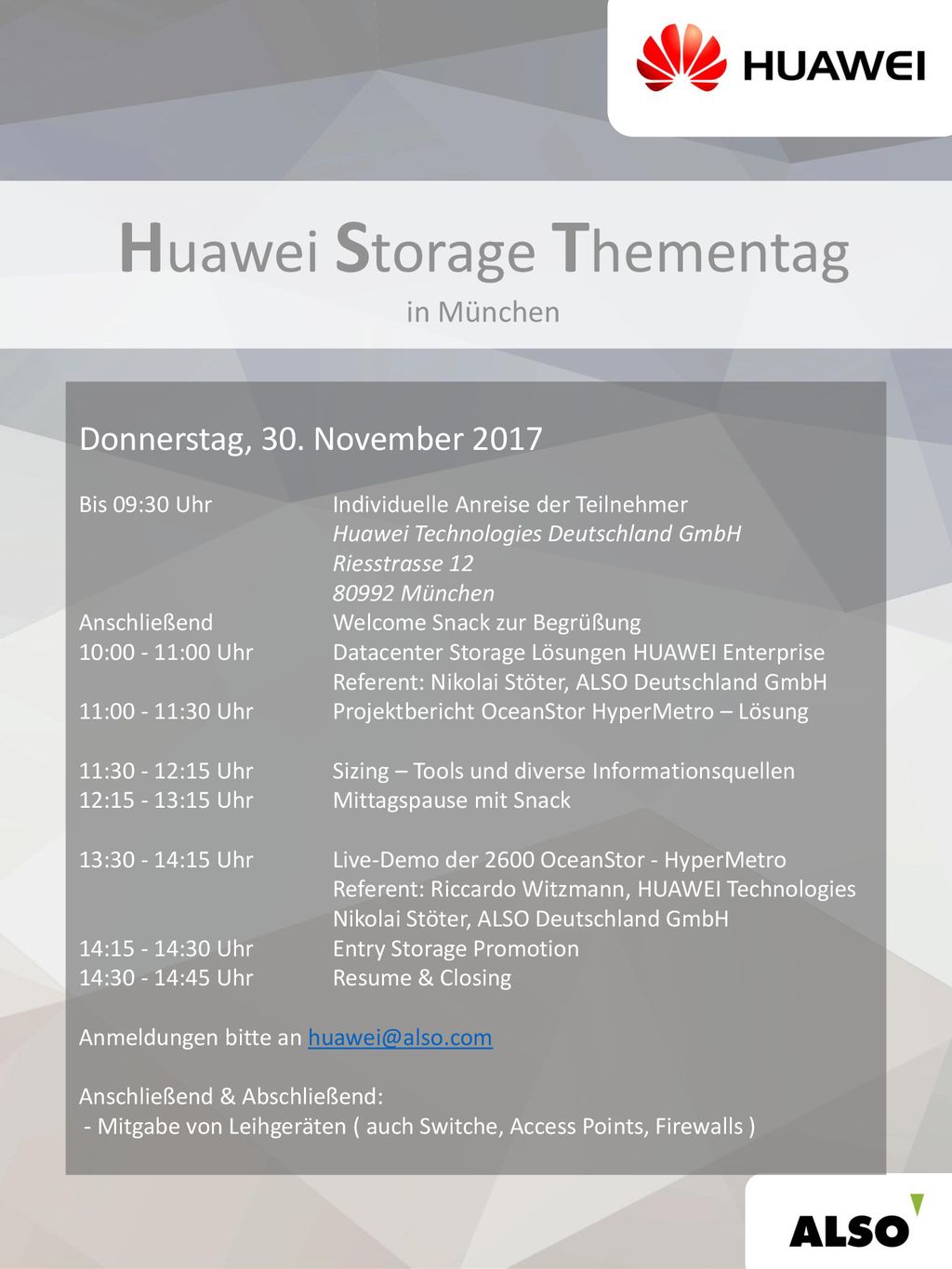 Huawei Storage Thementag in München