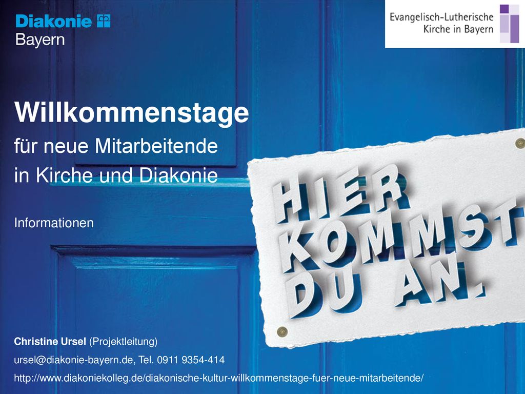 Willkommenstage für neue Mitarbeitende in Kirche und Diakonie