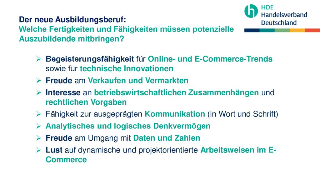 Der neue Ausbildungsberuf: Welche Fertigkeiten und Fähigkeiten müssen potenzielle Auszubildende mitbringen