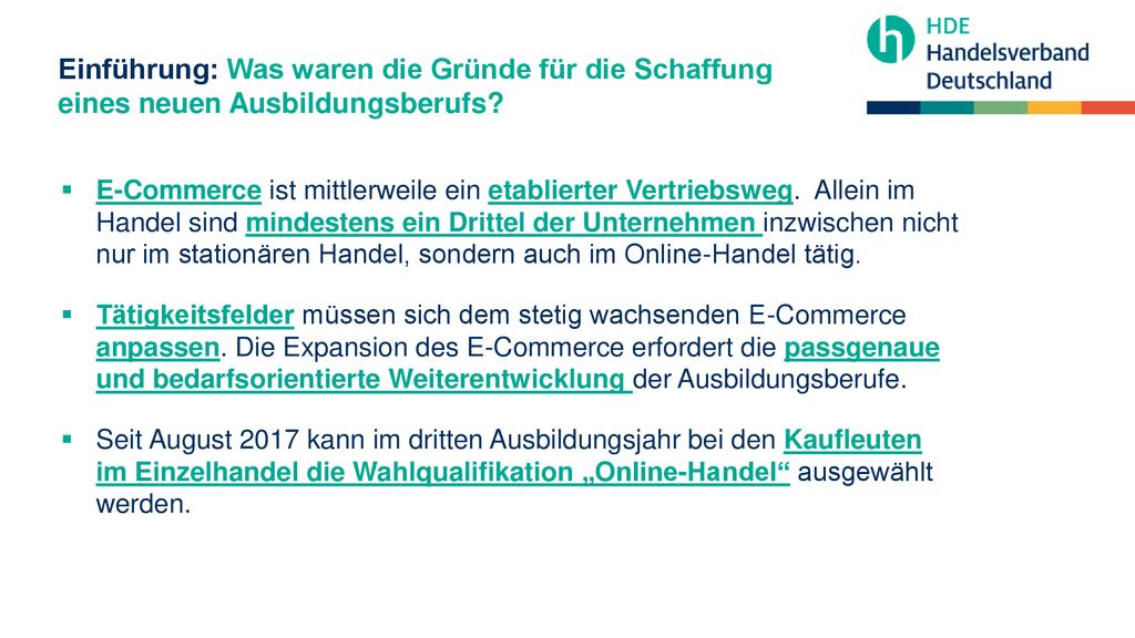 Einführung: Was waren die Gründe für die Schaffung eines neuen Ausbildungsberufs