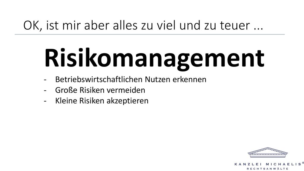OK, ist mir aber alles zu viel und zu teuer ...