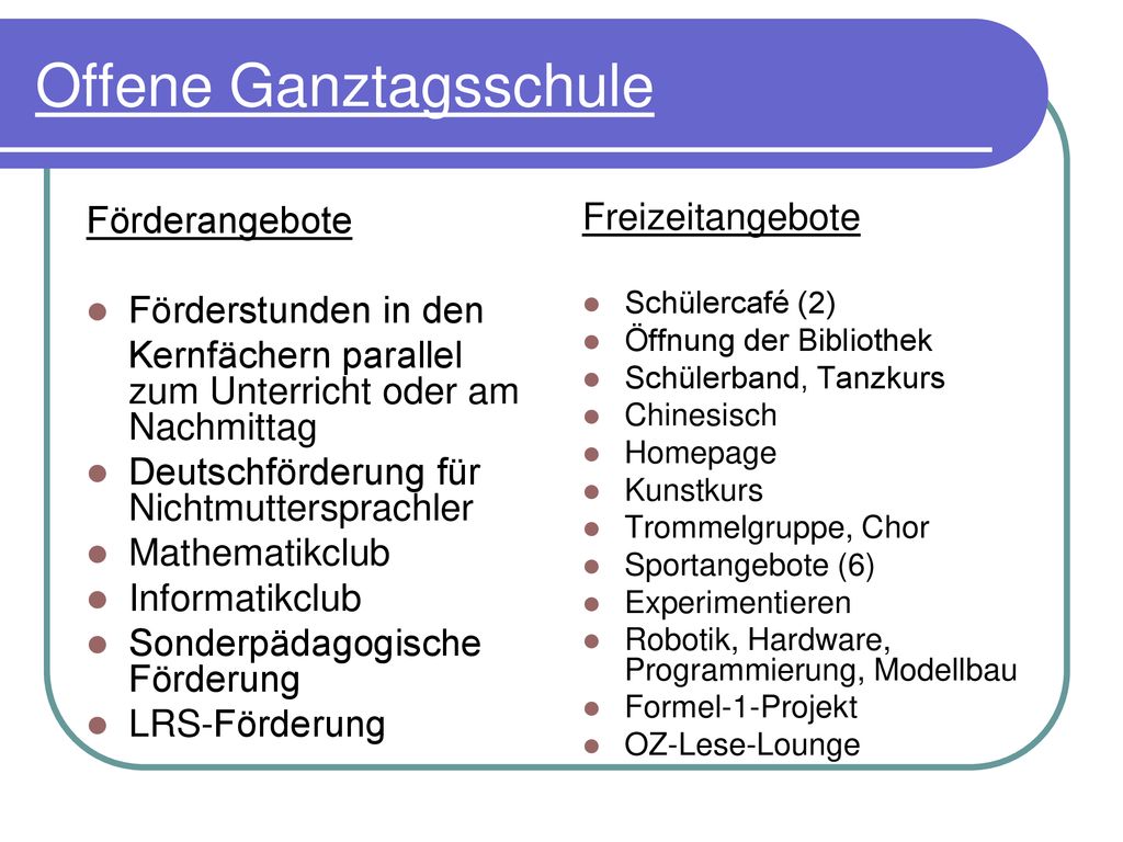 Offene Ganztagsschule