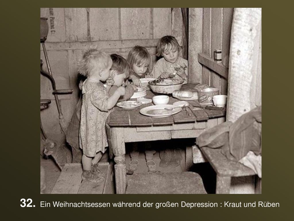 32. Ein Weihnachtsessen während der großen Depression : Kraut und Rüben