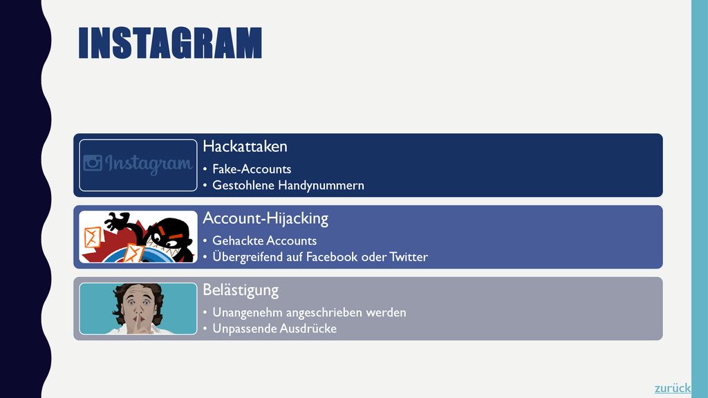 Instagram Hackattaken Account-Hijacking Belästigung Fake-Accounts