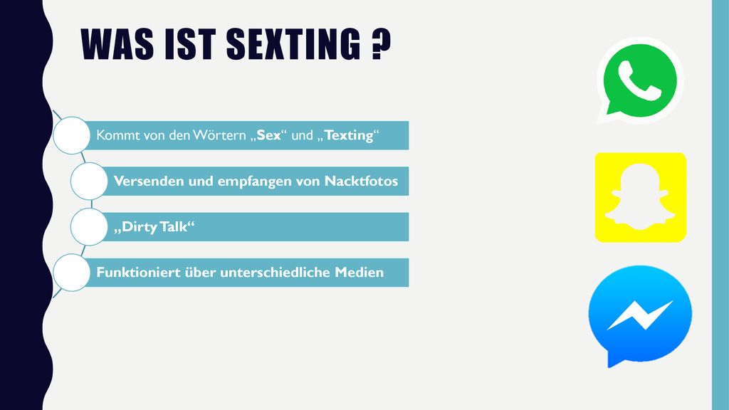 Was ist Sexting Kommt von den Wörtern „Sex und „Texting