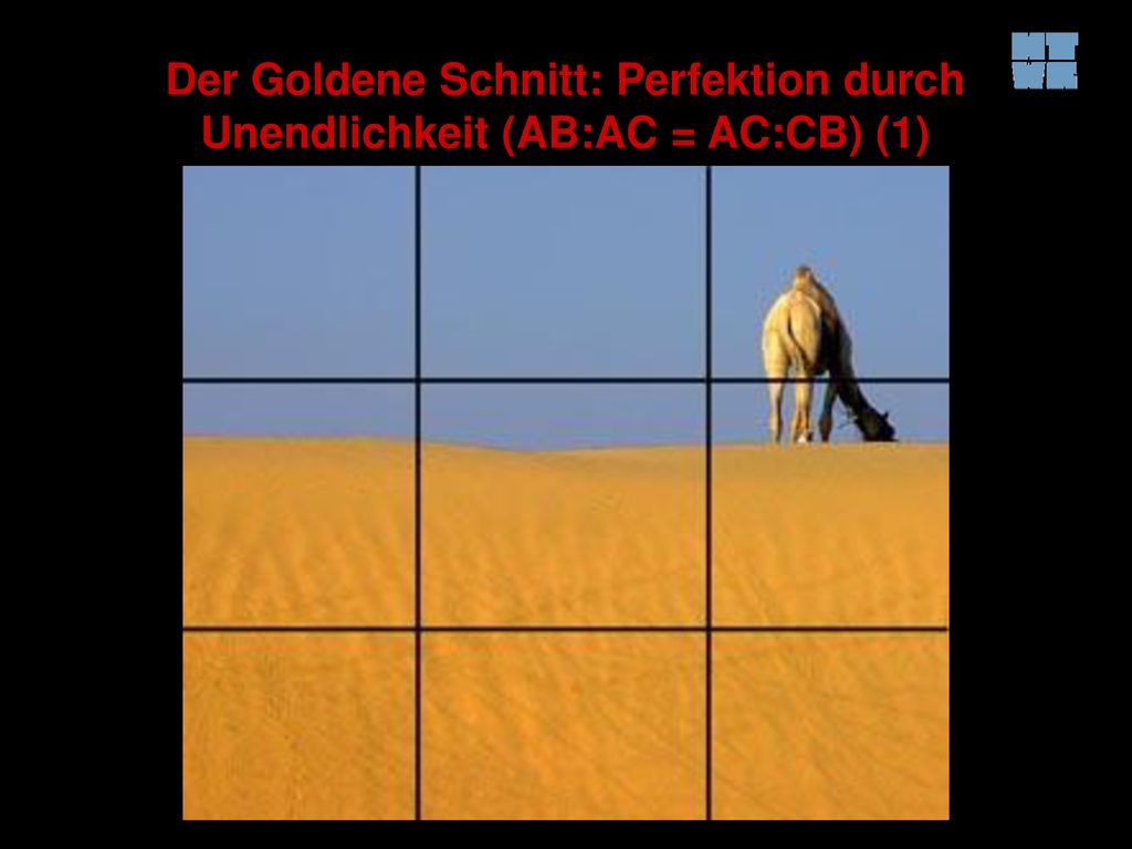 Der Goldene Schnitt: Perfektion durch Unendlichkeit (AB:AC = AC:CB) (1)