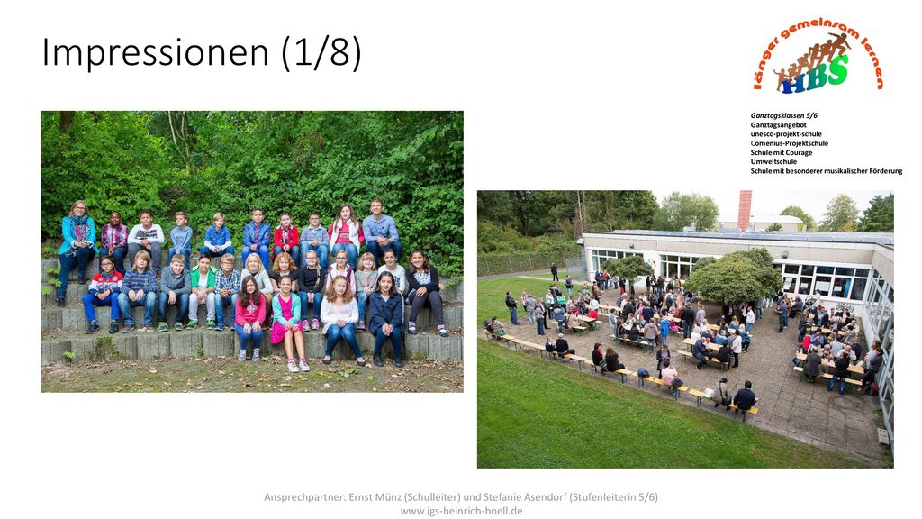 Impressionen (1/8) Ganztagsklassen 5/6. Ganztagsangebot unesco-projekt-schule Comenius-Projektschule Schule mit Courage.