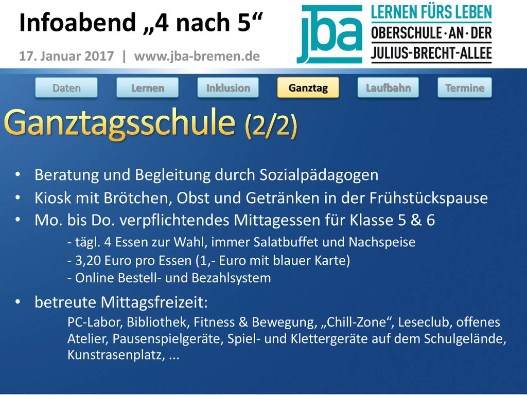 Ganztagsschule (2/2) Infoabend „4 nach 5